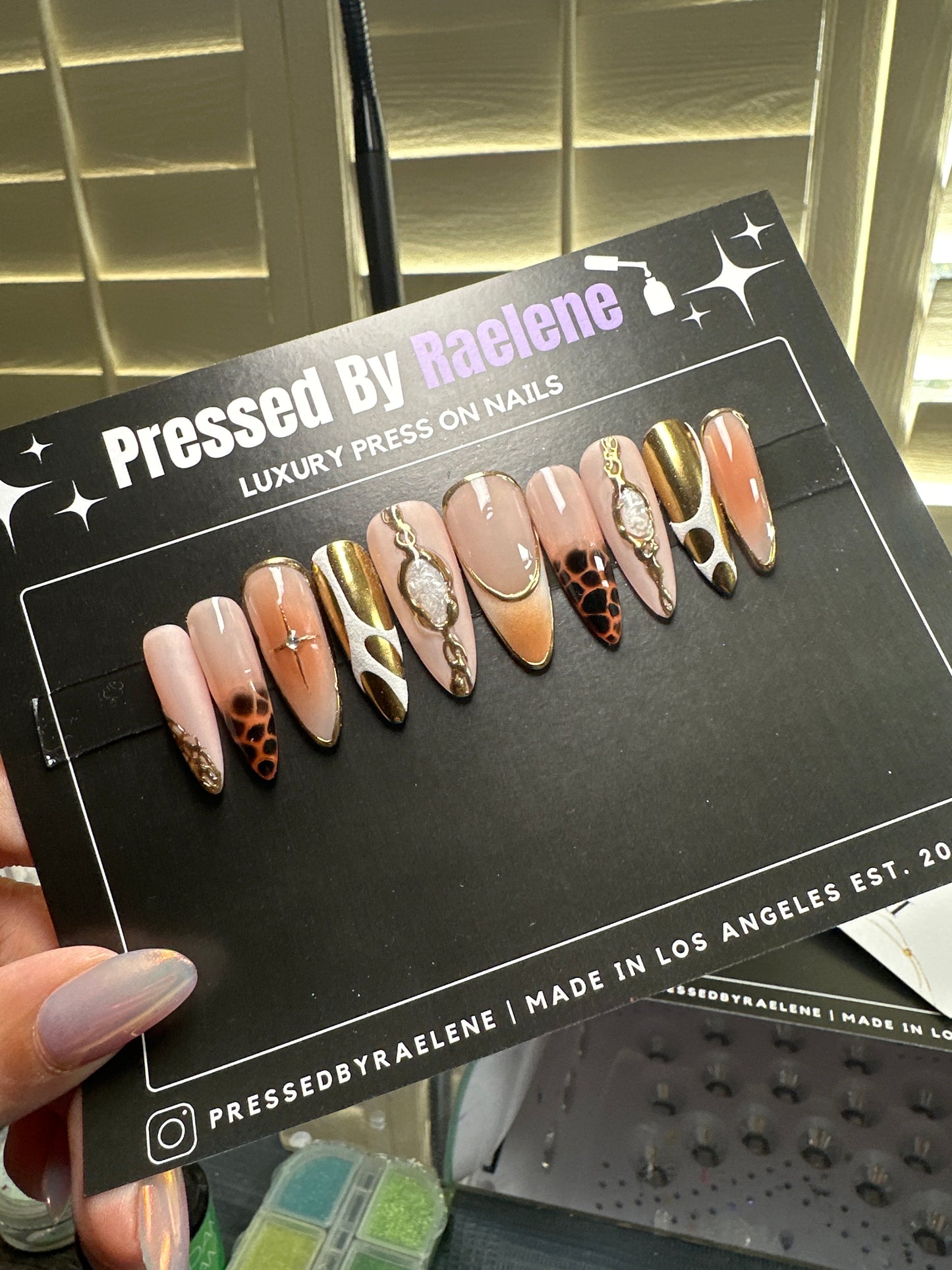 Neutral Baddie | Long Almond| Size (medium) | READY TO SHIP