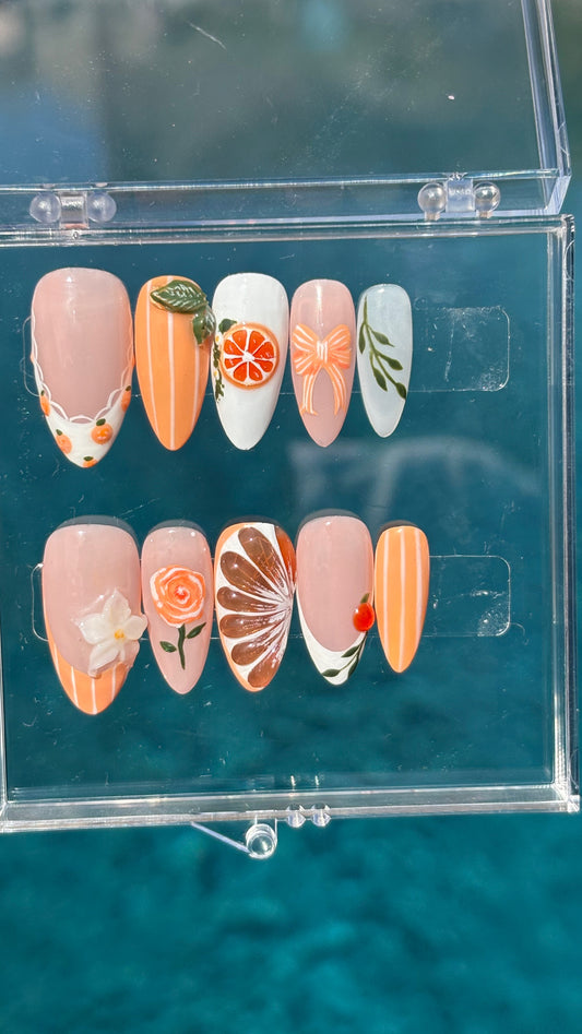 Orange You Glad 🍊| Medium Almond