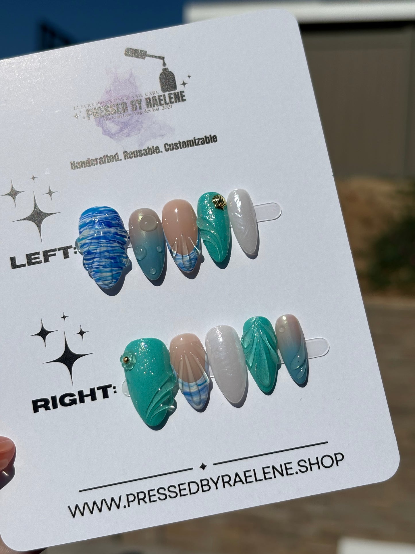 Beach day | Medium Almond | READY TO SHIP | (Size Medium)