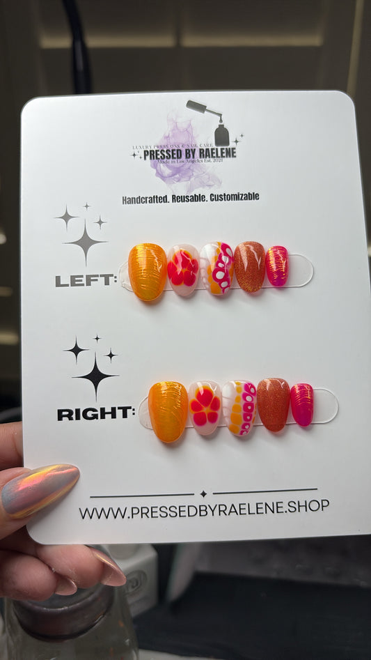 Blooming Orange| Short Almond