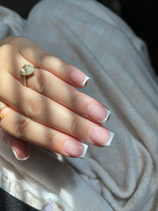 White French Tip Nails | B5 Base Color
