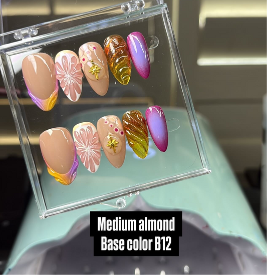 Summer vibes  | Base Color B12| Medium Square