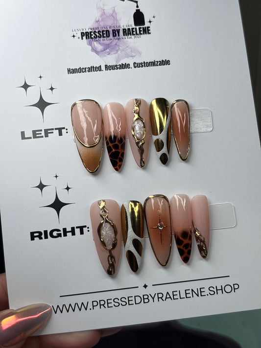 Neutral Baddie | Long Almond| Size (medium) | READY TO SHIP