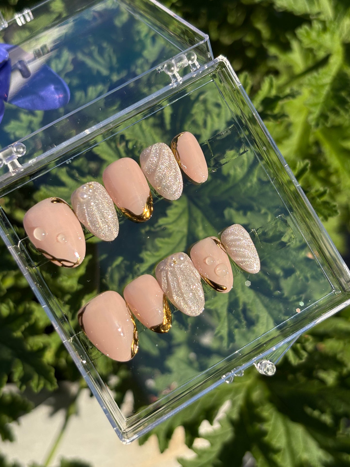 3D Mermaid | Extra Short Almond | Size (medium) | READY TO SHIP